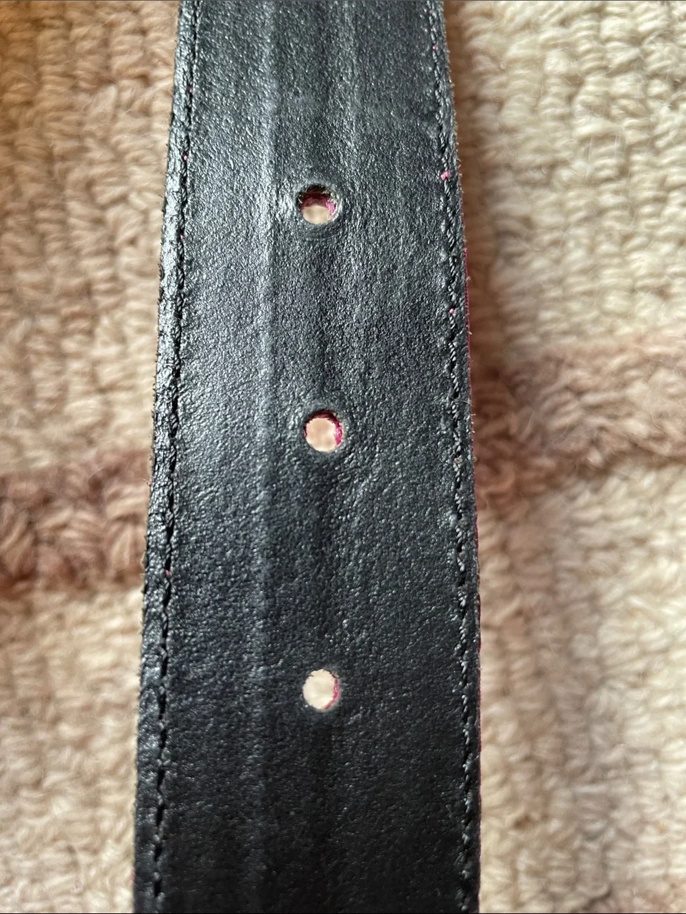 Retro Magenta High Waist Cincher Belt Fabric Front Panel Smooth Accent 38”